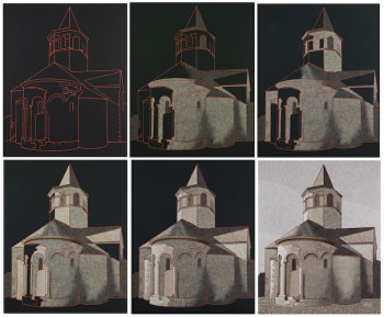 Named contemporary work « Eglise de Nasbinals-Lozère- 1 », Made by JEAN CLAUDE MAUREL