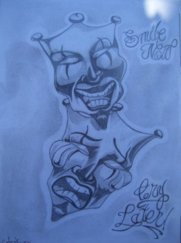 Named contemporary work « Smile now  cry later », Made by CELESTINO