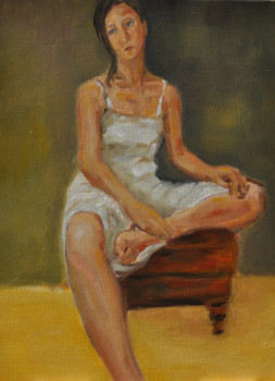 Contemporary work named « LA REVEUSE », Created by ANNAGOL