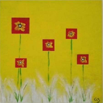 Named contemporary work « coquelicot », Made by GILLES BOXLER