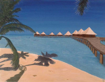 Named contemporary work « Bora Bora », Made by LAETITIA LE GAL