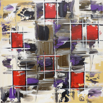 Named contemporary work « Small red Squares: The Genesis », Made by OLIVIA BOA