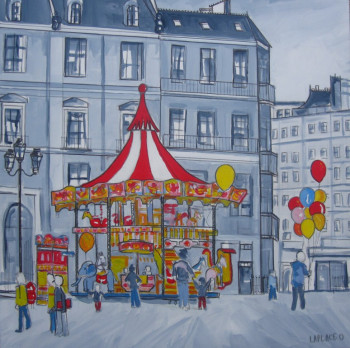 Named contemporary work « tableau manege a paris », Made by OLIVIER LAPLACE