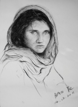 Named contemporary work « la jeune fille afghane », Made by YE