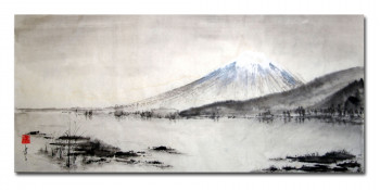 Named contemporary work « Mont Fuji », Made by ENCRE-ZEN