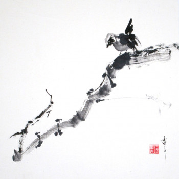 Named contemporary work « Oiseau zen », Made by ENCRE-ZEN