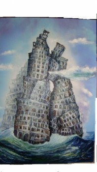Named contemporary work « La tour de Babel », Made by VASA