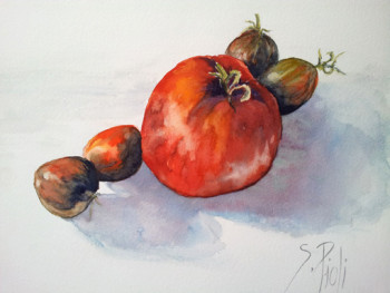 Named contemporary work « Les tomates », Made by SYLVIE PIOLI