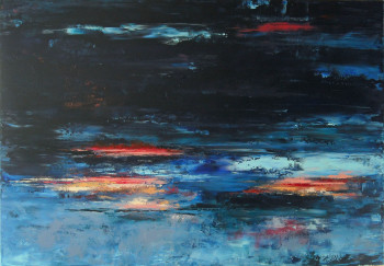 Named contemporary work « Grand Lac », Made by HéLèNE ZENATTI