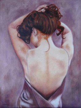 Named contemporary work « Femme au Chignon », Made by JADE