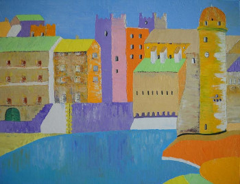 Named contemporary work « collioure », Made by BRUNO RATAGGI