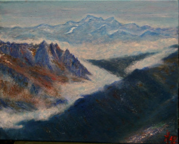 Named contemporary work « Les Dents du Midi, Alpes françaises », Made by NADIA VIGUIER