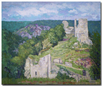 Named contemporary work « "Les ruines de Crozant vues de Chopeline" », Made by AGNèS DORTU