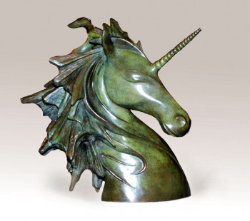 Named contemporary work « La licorne », Made by ISABELLE JEANDOT