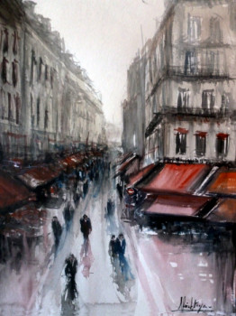 Named contemporary work « Rue à Paris », Made by ALEX22BX