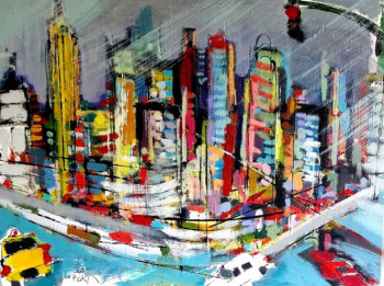 Named contemporary work « Coup de grisou sur Manhattan », Made by CHRISTIAN MENARD