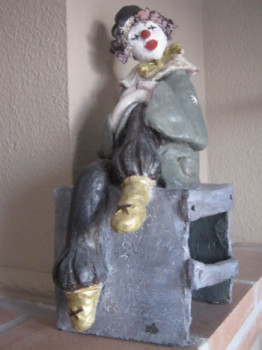 Named contemporary work « Le Clown  », Made by VIVIANE 