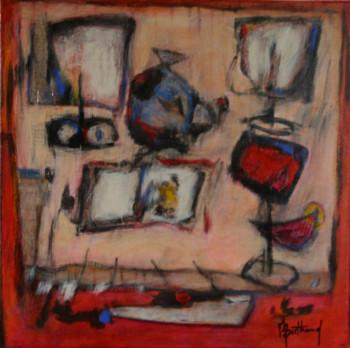 Named contemporary work « Le verre de rouge », Made by ALAIN BERTHAUD