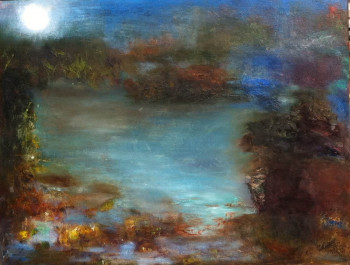 Named contemporary work « clair de lune », Made by CHANTAL BOULLET