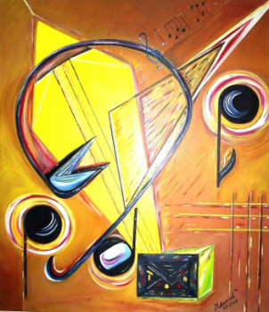 Named contemporary work « La Note  (Cubisme) », Made by ISRADAN