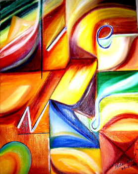 Named contemporary work « Shalom (Cubisme) », Made by ISRADAN