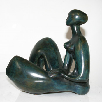 Contemporary work named « la femme assise », Created by JEAN MOSNIER