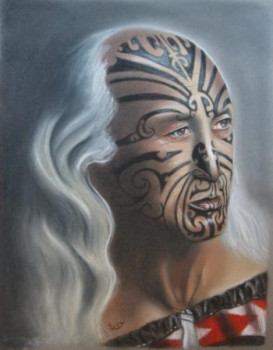 Named contemporary work « maori », Made by LAURENCE HAK