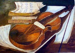 Named contemporary work « Violon  (Cubisme) », Made by ISRADAN