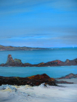 Named contemporary work « plage de la méloine », Made by ALAIN COJAN