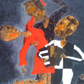 Named contemporary work « Les danseurs », Made by WALTER CIANDRINI