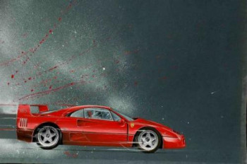 Named contemporary work « FERRARI F 40 », Made by MICHEL MICHAUX