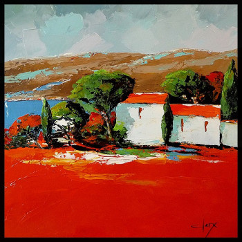 Named contemporary work « la corse », Made by LAURENCE CLEREMBAUX