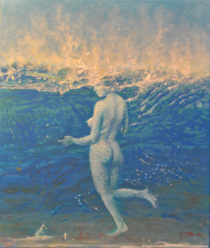 Named contemporary work « Nu - La vague et la grâce », Made by MOULIN P-L