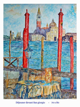 Named contemporary work « Déjeuner Devant San Giorgio », Made by DANIèLE RUELLE