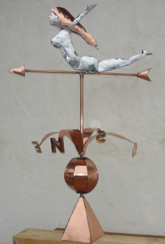 Named contemporary work « Girouette Femme », Made by GEPO