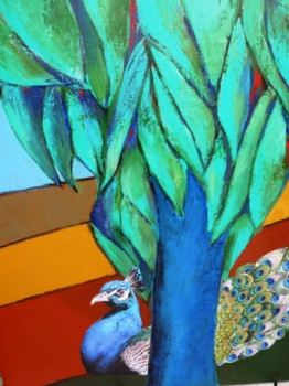 Contemporary work named « L'arbre et le paon », Created by SANCELME