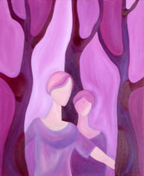Named contemporary work « entre les arbres », Made by MARIE LAURENT
