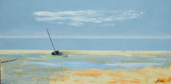 Named contemporary work « La plage de Saint Malo », Made by BERNARD CAHUE
