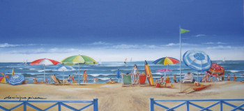 Named contemporary work « La plage 2 », Made by DOMINIQUE PINEAU