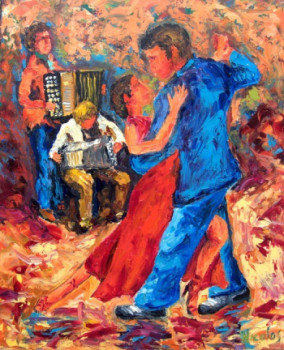 Named contemporary work « Tango », Made by BERNARD NICOLAS
