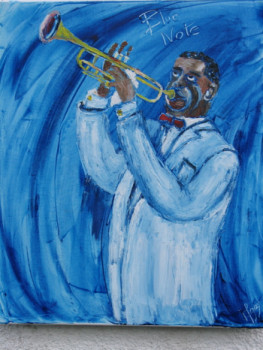 Named contemporary work « Louis Armstrong », Made by MICHEL GAY