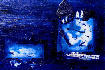 Named contemporary work « Bleu des océans 2 », Made by ARèVE