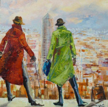 Named contemporary work « les hommes pressés  à Lyon », Made by DAMIAN TIRADO
