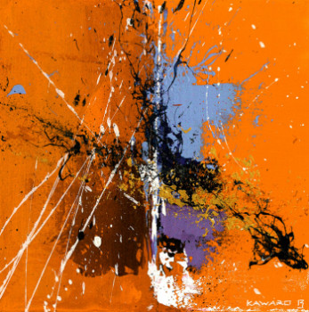 Named contemporary work « THINK ORANGE 01/11032013 », Made by KARINE HOARAU