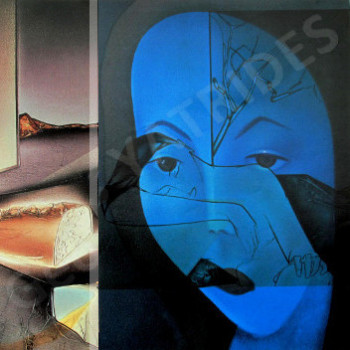 Named contemporary work « Tirage Parisien "Le portrait bleu au pain agnostique" », Made by GEORGES YATRIDèS