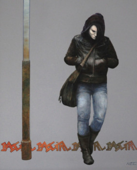 Named contemporary work « Bad girl », Made by NICOLE DESDOUET