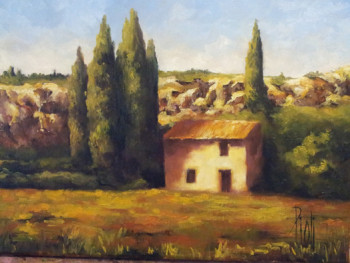 Named contemporary work « Cabanon dans les Alpilles », Made by SYLVIE PIOLI