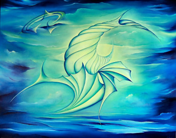 Named contemporary work « Aquarius », Made by L'REV