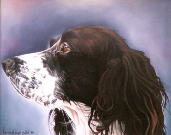 Named contemporary work « Le chien de Mickael », Made by BERNARD DUPIN