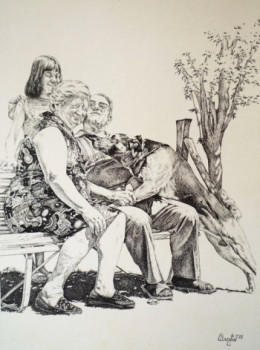 Named contemporary work « Famille AIME », Made by BERNARD DUPIN